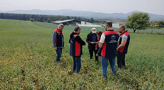 ÇANAKKALE'DE ÜRETİCİYE SAHADA DESTEK 