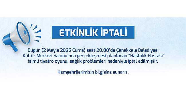 ETKİNLİK İPTALİ