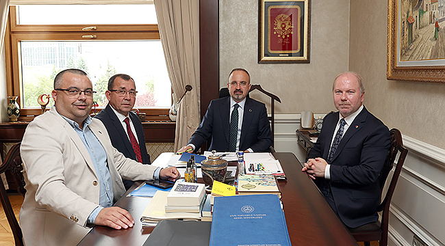 Turan, biga ticaret borsası heyetini ağırladı