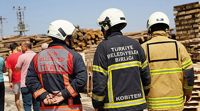 ÇAN İTFAİYESİ TERZİALAN'DA GÖREVDE