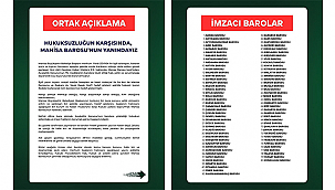 ÇANAKKALE BAROSU'NDAN MANİSA BAROSU'NA TAM DESTEK