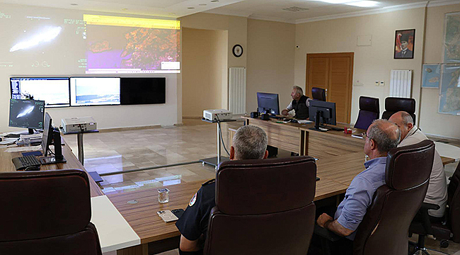 VALİ TORAMAN'DAN YANGIN YÖNETİM MERKEZİ'NE ZİYARET