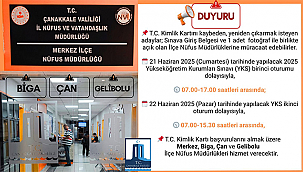 YKS SINAVI GÜNLERİNDE NÜFUS MÜDÜRLÜKLERİ AÇIK OLACAK