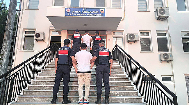 LAPSEKİ'DE SİGARA İZMARİTİ YANGINA NEDEN OLDU