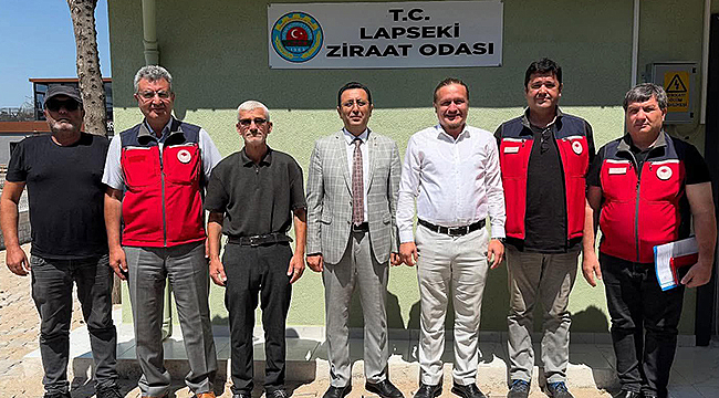 LAPSEKİ’DE TARIMSAL ÇALIŞMALAR YERİNDE İNCELENDİ