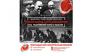 "LOZAN ANTLAŞMASI: CUMHURİYET'İN TAPUSU, HALKIN ONURUDUR"