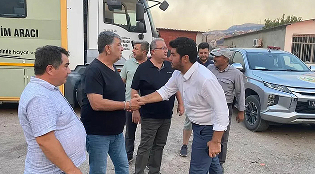 MECLİS BAŞKANI YANGIN BÖLGESİNDE