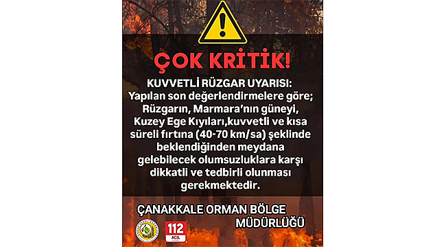 ORMAN YANGINI RİSKİNE KARŞI ÖNEMLİ UYARI!