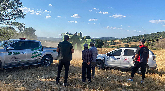 SAPANCA KÖYÜNDE BİÇERDÖVER KONTROLLERİ YAPILDI