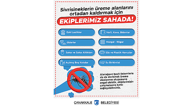 SİVRİSİNEKLERİN ÜREME ALANLARINI ORTADAN KALDIRMAK İÇİN EKİPLER SAHADA!