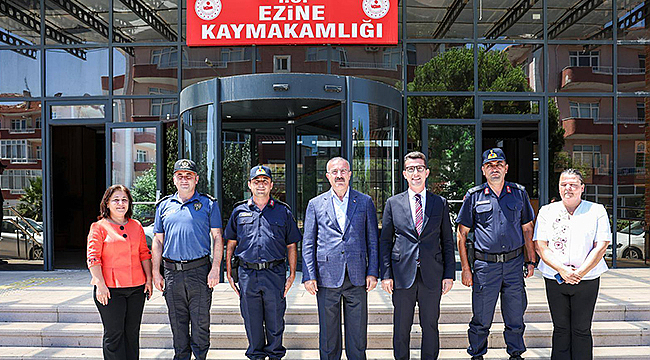 VALİ TORAMAN'DAN EZİNE KAYMAKAMLIĞINA ZİYARET