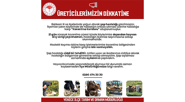 21 GÜNLÜK KARANTİNA BAŞLADI!