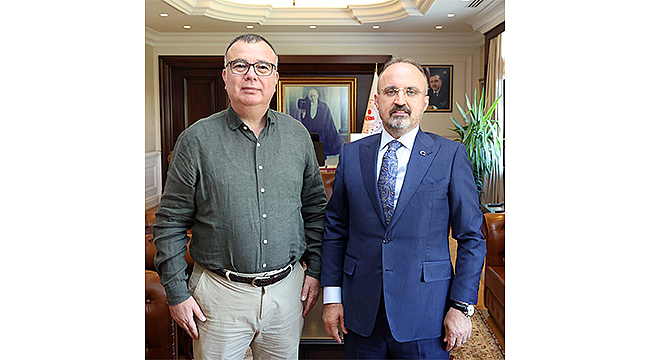 BAŞKAN ARSLAN BAKAN YARDIMCISI BÜLENT TURAN İLE GÖRÜŞTÜ