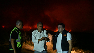 BAŞKAN ERKEK YANGIN BÖLGESİNDE