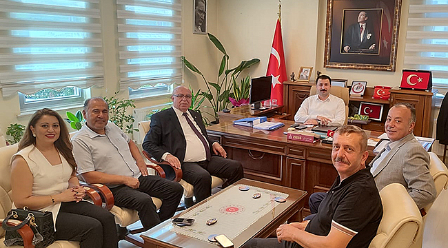 BAŞKAN SEMİZOĞLU VE ÇTB BAŞKANI DENİZ’DEN AYVACIK KAYMAKAMI KARALİ’YE ZİYARET