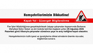 KAPALI YOL BİLGİLENDİRME