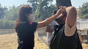 SAĞLIK EKİPLERİ YANGIN BÖLGESİNDE SEFERBER OLDU