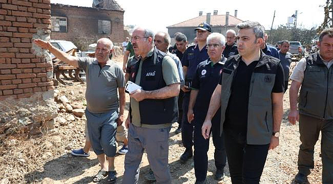 TORAMAN, SAÇAKLI KÖYÜ'NDE YANGIN MAĞDURLARIYLA BULUŞTU