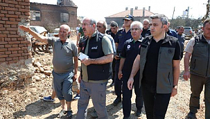 TORAMAN, SAÇAKLI KÖYÜ'NDE YANGIN MAĞDURLARIYLA BULUŞTU