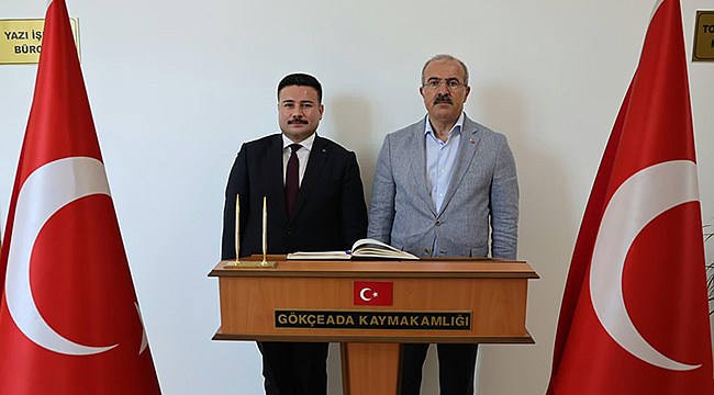 VALİ TORAMAN'DAN GÖKÇEADA KAYMAKAMI OSMAN ACAR'A ZİYARET