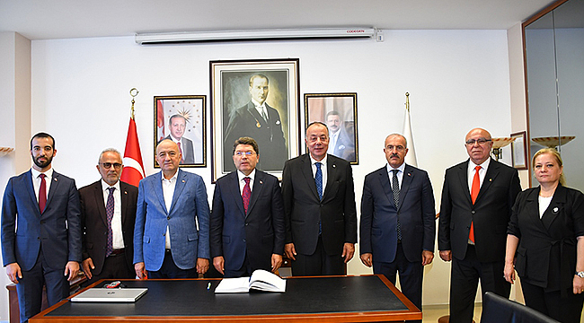 ADALET BAKANI YILMAZ TUNÇ ÇTSO YÖNETİM KURULUNU ZİYARET ETTİ