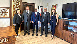 ODA VE BORSA BAŞKANLARINDAN ÇANAKKALE CUMHURİYET BAŞSAVCISI DR. ÖZKAN GÜRDOĞAN'A ZİYARET