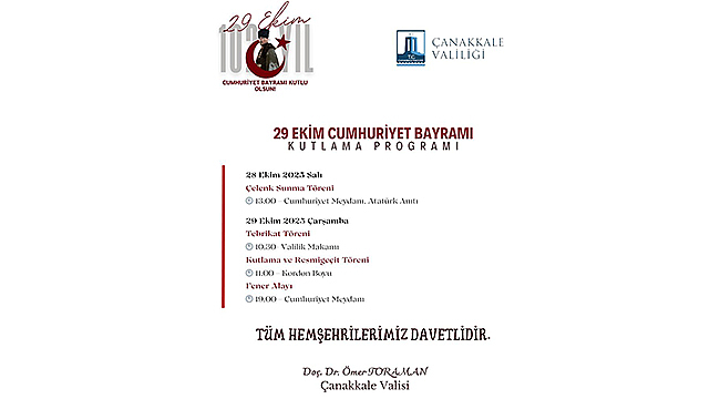 29 EKİM CUMHURİYET BAYRAMI COŞKUYLA KUTLANACAK
