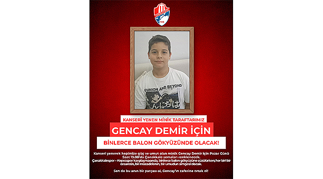 BALONLAR MİNİK TARAFTARIMIZ İÇİN UÇACAK!