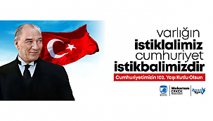 BAŞKAN ERKEK'İN 29 EKİM CUMHURİYET BAYRAMI MESAJI