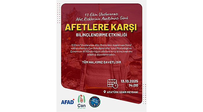 ÇAN BELEDİYESİ'NDEN AFET BİLİNCİ ÇAĞRISI