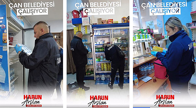 ÇAN BELEDİYESİ ZABITA DENETİMLERİ SÜRÜYOR