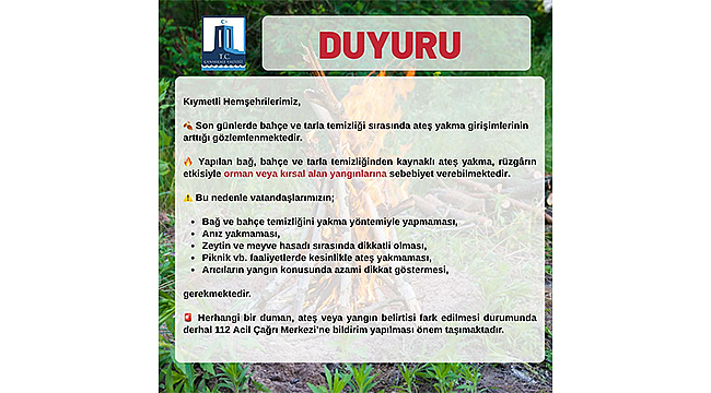 ÇANAKKALE'DE VATANDAŞLARA "ATEŞ YAKMAYIN" UYARISI!