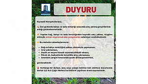 ÇANAKKALE'DE VATANDAŞLARA "ATEŞ YAKMAYIN" UYARISI!