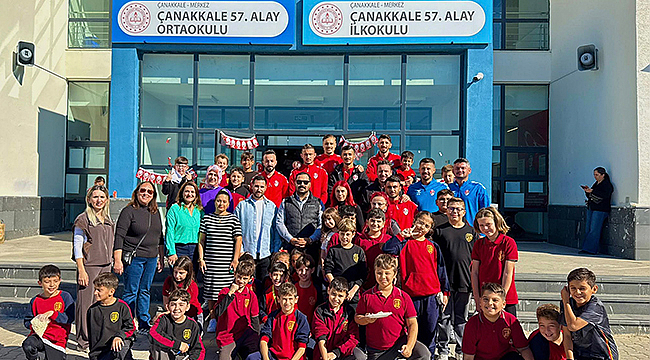 ÇANAKKALESPOR'DAN 57. ALAY İLKOKULU VE ORTAOKULU'NA ZİYARET 