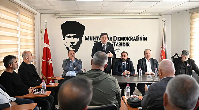 CHP HEYETİNDEN MUHTARLAR DERNEĞİ'NE ZİYARET