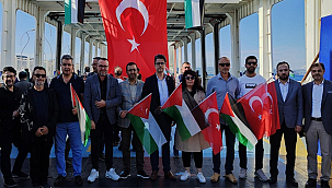 ÇOMÜ, GAZZE'YE DESTEK ETKİNLİĞİNDE ÖN SAFTA YER ALDI