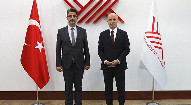 CÜNEYT ERENOĞLU'NDAN YÖK BAŞKANI PROF. DR. EROL ÖZVAR'A ZİYARET