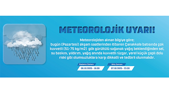METEOROLOJİK UYARI!