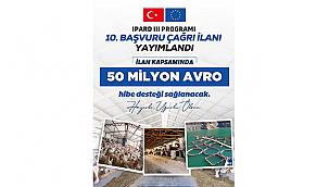 TKDK IPARD III PROGRAMI 10. ÇAĞRI İLANI YAYINLANDI