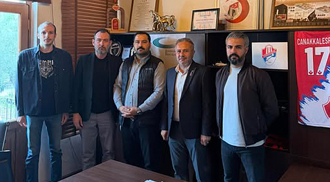 ZAFER PARTİSİ İL YÖNETİMİNDEN ÇANAKKALESPOR'A ZİYARET