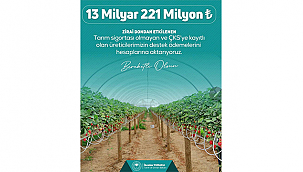 ZİRAİ DON NEDENİYLE HASAR GÖREN ÜRETİCİLERE DESTEKLEME ÖDEMESİ BAŞLADI