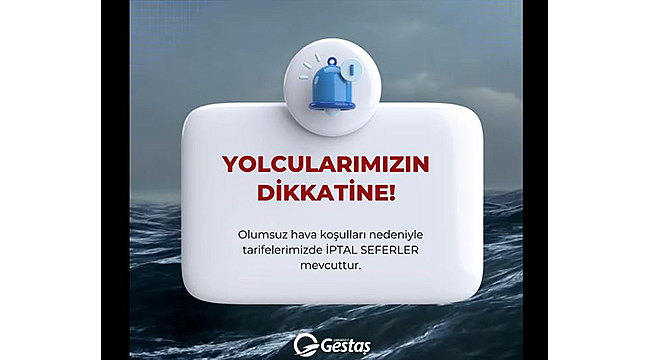 ADA HATLARINDA SEFERLER İPTAL!