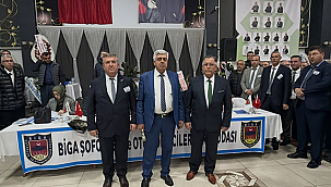 BİGA ŞOFÖRLER VE OTOMOBİLCİLER ESNAF ODASI'NDA GENEL KURUL GERÇEKLEŞTİRİLDİ