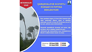 ÇANAKKALE'DE KUVVETLİ RÜZGAR VE FIRTINA UYARISI!