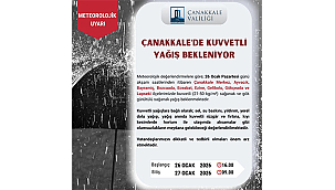 ÇANAKKALE İÇİN KUVVETLİ GÖK GÜRÜLTÜLÜ SAĞANAK UYARISI