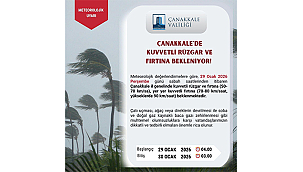 ÇANAKKALE İÇİN KUVVETLİ RÜZGÂR VE FIRTINA UYARISI!