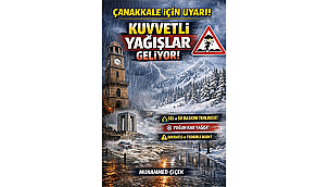 ÇANAKKALE'YE KUVVETLİ YAĞIŞ UYARISI!