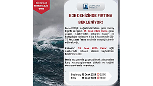 EGE DENİZİ'NDE FIRTINA UYARISI!