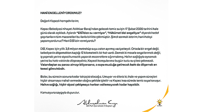 "HANİ ENGELLENİYORDUNUZ?"