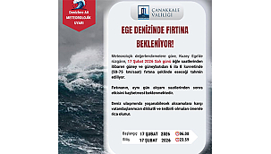 EGE DENİZİ'NDE FIRTINA, ÇANAKKALE'DE KUVVETLİ SAĞANAK UYARISI